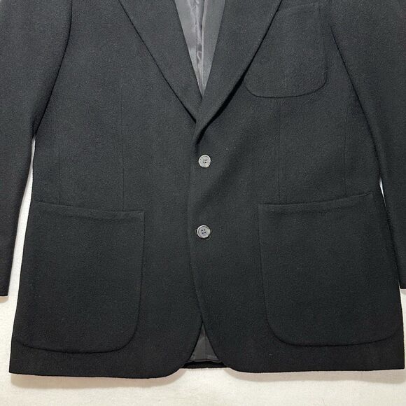 Jacobson's Men's 42 Regular 100% Pure Camelhair Suit Jacket Black Sport Coat USA - Picture 3 of 16